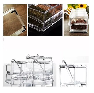 Foto 5 | Foto 5 | Especieros Belug Salsera Organizador Azucarero Cocina 4 Piezas Transparente