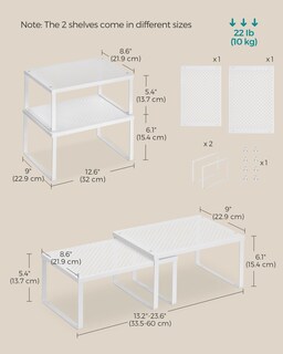 Foto 6 | Foto 6 | Set De 4 Unidades De Spice Rack Songmics Ukcs006w01, Metal Blanco - Venta Internacional.