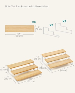 Foto 6 | Foto 6 | Elevadores De Pantalla Spice Rack Songmics De 3 Niveles, Color Beige Natural - Venta Internacional.