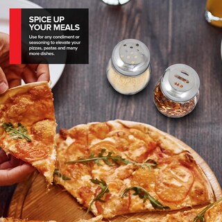 Foto 5 | Foto 5 | Set De Coctelera Para Especias Y Queso Parmesano Vidrio De 180 Ml Con Tapa De Acero - Venta Internacional.