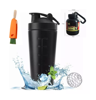 Foto 5 | Foto 5 | Vaso Shaker de Acero Inoxidable Negro