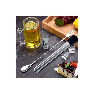 Foto 3 | Foto 3 | Muddler De Acero Inoxidable Con Jigger Cuchara Para Cócteles  Eo Safe Imports Esi-20674 Plata