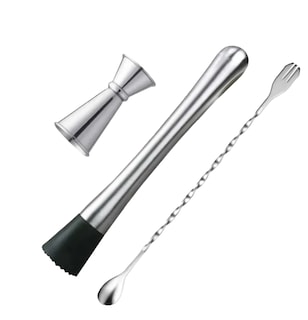Foto 1 | Foto 1 | Set Xtellar De Acero Inoxidable Para Cócteles Profesionales - Mortero  Cuchara De Bar Y Jigger Elegantes
