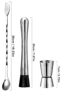 Foto 2 | Foto 2 | Set Xtellar De Acero Inoxidable Para Cócteles Profesionales - Mortero  Cuchara De Bar Y Jigger Elegantes