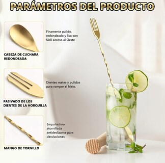 Foto 3 | Foto 3 | Cucharas Mezcladoras de Acero Inoxidable 3 Piezas