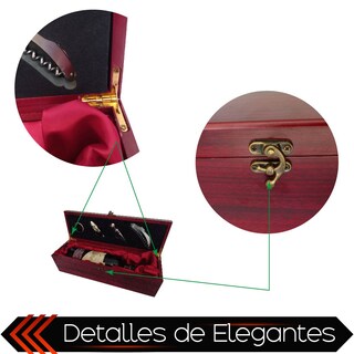 Foto 4 | Foto 4 | Set De Vino Juego 4 De Accesorios Para Vino En Caja Para Botella CHIC FANTASY