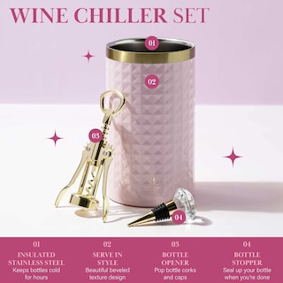 Foto 3 | Foto 3 | Set Enfriador De Botellas De Vino Paris Hilton Con Aislamiento De Doble Pared - Venta Internacional.