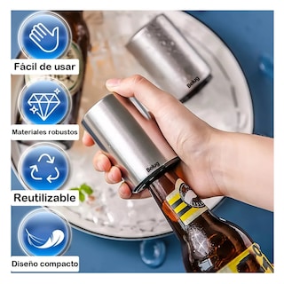Foto 5 | Foto 5 | 6 Piezas De Acero Inoxidable Magnético Push Beer Opener Belug, Plata