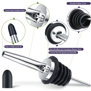 Foto 3 | Foto 3 | Juego De Escurridores De Botellas De Acero Inoxidable, 48 Unidades, Con Tapones De Goma - Venta Internacional.