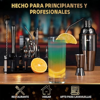 Foto 4 | Foto 4 | 750ml Kit De Cocteleria 20 Piezas Cocktail Lab.g Negro