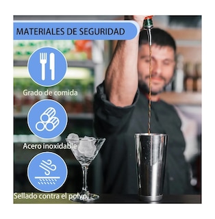 Foto 3 | Foto 3 | 24 Piezas Dosificador De Botellas Unidades Acero Inoxidable Bar