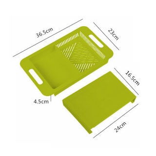 Foto 3 | Foto 3 | Tabla para Cortar Aquila TE7845 con Colador Chopping Board color Verde