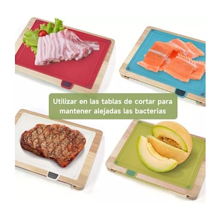 Foto 4 | Foto 4 | Tablas para Picar Gruesas de Cocina con Base 4 Piezas de Colores