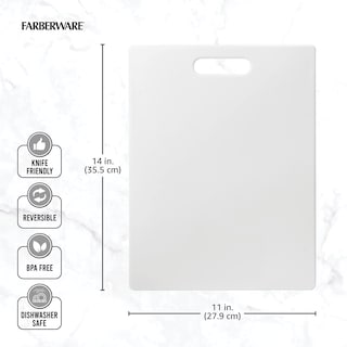 Foto 5 | Foto 5 | Tabla De Cortar Farberware, Grande, De Plástico, Apta Para Lavavajillas, Color Blanco - Venta Internacional.