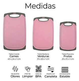 Foto 4 | Foto 4 | Tabla Xtellar De Cocina Para Picar Cortar Alimentos Set 3 Piezas