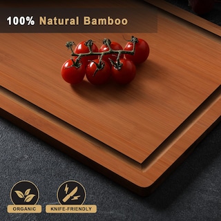Foto 5 | Foto 5 | Juego De Tablas De Cortar Hiware Bamboo Con Ranura Para Jugo, 4 Piezas - Venta Internacional.