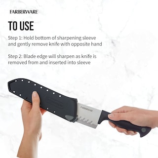 Foto 5 | Foto 5 | Cuchillo Farberware Edgekeeper Santoku De Acero Al Carbono De 18 Cm - Venta Internacional.