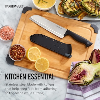 Foto 6 | Foto 6 | Cuchillo Farberware Edgekeeper Santoku De Acero Al Carbono De 18 Cm - Venta Internacional.