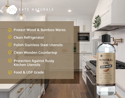 Foto 3 | Foto 3 | Aceite Mineral Para Tabla De Cortar Kate Naturals, 240 Ml, Apto Para Uso Alimentario - Venta Internacional.