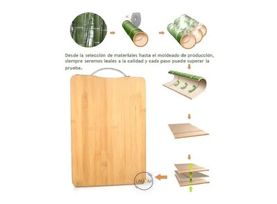 Foto 2 | Foto 2 | Xtellar Tabla Premium Para Picar Y Cortar 3-en-1 En Bambú Y Madera Orgánica, Diseño Práctico Y Ecológico De 28x38 Cm Con Agarre