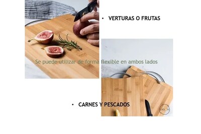 Foto 5 | Foto 5 | Xtellar Tabla Premium Para Picar Y Cortar 3-en-1 En Bambú Y Madera Orgánica, Diseño Práctico Y Ecológico De 28x38 Cm Con Agarre