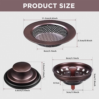 Foto 2 | Foto 2 | Colador Y Tapón Para Desagüe De Fregadero De Cocina Mudder, De Acero Inoxidable, Con Asa, Universal, - Venta Internacional.