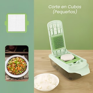 Foto 6 | Foto 6 | Cortador de Verduras Hiperware HW-CTM-018 Verde 3 en 1