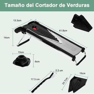 Foto 3 | Foto 3 | Cortador Xtellar De Mandolina, Rebanador Y Rallador Acero Y 5 Cuchillas Color Negro