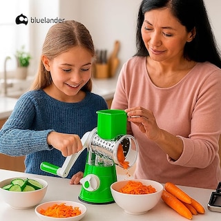 Foto 2 | Foto 2 | Rallador De Verduras Manual 3 En 1 Rayador Multifuncional Bluelander (verde)
