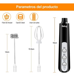 Foto 2 | Foto 2 | Espumador De Leche Y Café Eléctrico 3 Velocidades Negro