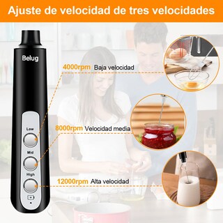 Foto 3 | Foto 3 | Espumador De Leche Y Café Eléctrico 3 Velocidades Negro