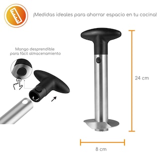 Foto 4 | Foto 4 | Descorazonador De Piña De Acero Inoxidable Bazzeff