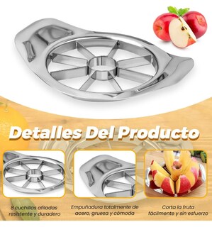 Foto 3 | Foto 3 | Xtellar Set De 3 Cortadores De Manzana Premium En Acero Inoxidable Con 8 Cuchillas Afiladas