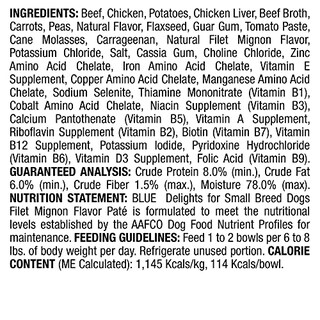 Foto 2 | Foto 2 | Alimento Húmedo Para Perros Blue Buffalo Delights Filet Mignon De Raza Pequeña - Venta Internacional.