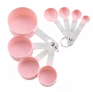 Foto 1 | Foto 1 | Tazas Medidoras y Cucharas de Repostería Malubero color Rosa 8 PZAS