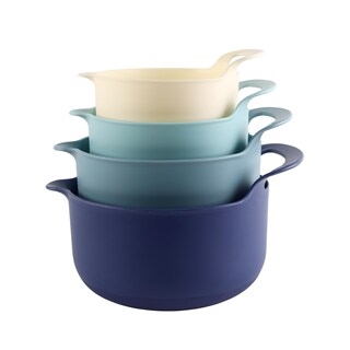 Foto 1 | Foto 1 | Juego De Cuencos Para Mezclar Cook With Color, Antideslizantes, 4 Piezas, Azul - Venta Internacional.