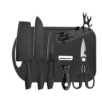 Foto 1 | Foto 1 | Juego de Cuchillos para Cocina 7 Piezas color Negro