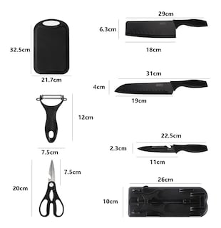 Foto 2 | Foto 2 | Juego de Cuchillos para Cocina 7 Piezas color Negro