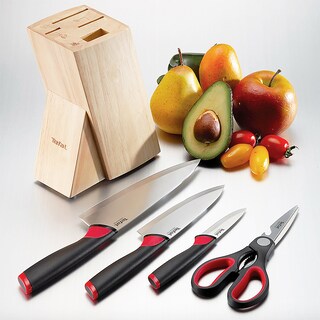 Foto 2 | Foto 2 | Set de Cuchillos T-fal Comfort Red 4 Piezas con Bloque