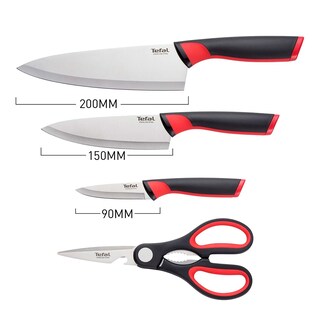 Foto 3 | Foto 3 | Set de Cuchillos T-fal Comfort Red 4 Piezas con Bloque