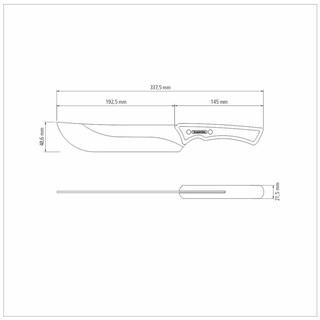 Foto 3 | Foto 3 | Cuchillo Para Carne 20 Cm Churrasco Acero Inox Negro Tramontina