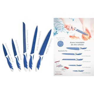 Foto 3 | Foto 3 | Set Juego de Cuchillos Liftor Y401-AZ05 Azul 5 Piezas