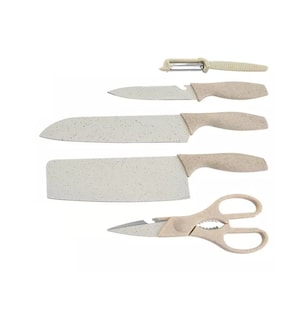 Foto 1 | Foto 1 | Juego de Cuchillos de Acero Inoxidable Belug 6 Piezas Crema