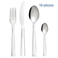 Juego De Cubiertos 16 Pcs  Aicok  Westminster  Plateado