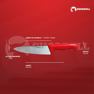 Foto 4 | Foto 4 | Cuchillo Chef Rojo 12'' Shorbull