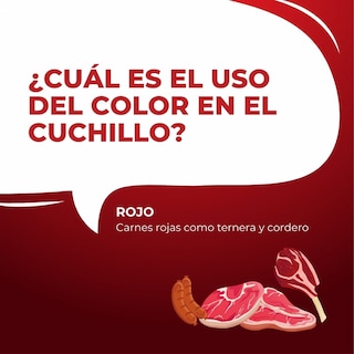 Foto 7 | Foto 7 | Cuchillo Chef Rojo 12'' Shorbull