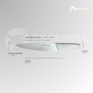 Foto 4 | Foto 4 | Cuchillo Chef Blanco 8'' Shorbull