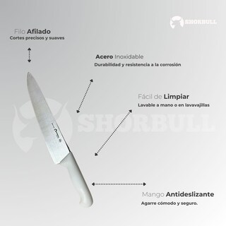 Foto 5 | Foto 5 | Cuchillo Chef Blanco 8'' Shorbull