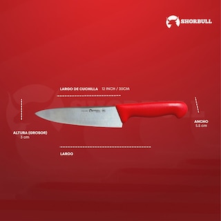 Foto 2 | Foto 2 | Kit Cuchillo Chef 12'' Multicolor Shorbull