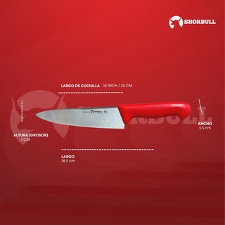 Foto 4 | Foto 4 | Cuchillo Chef Rojo 10'' Shorbull